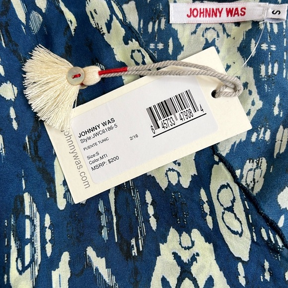 Johnny Was Puente Silk Tunic Geometric Print Tunic Top Small - Picture 7 of 12